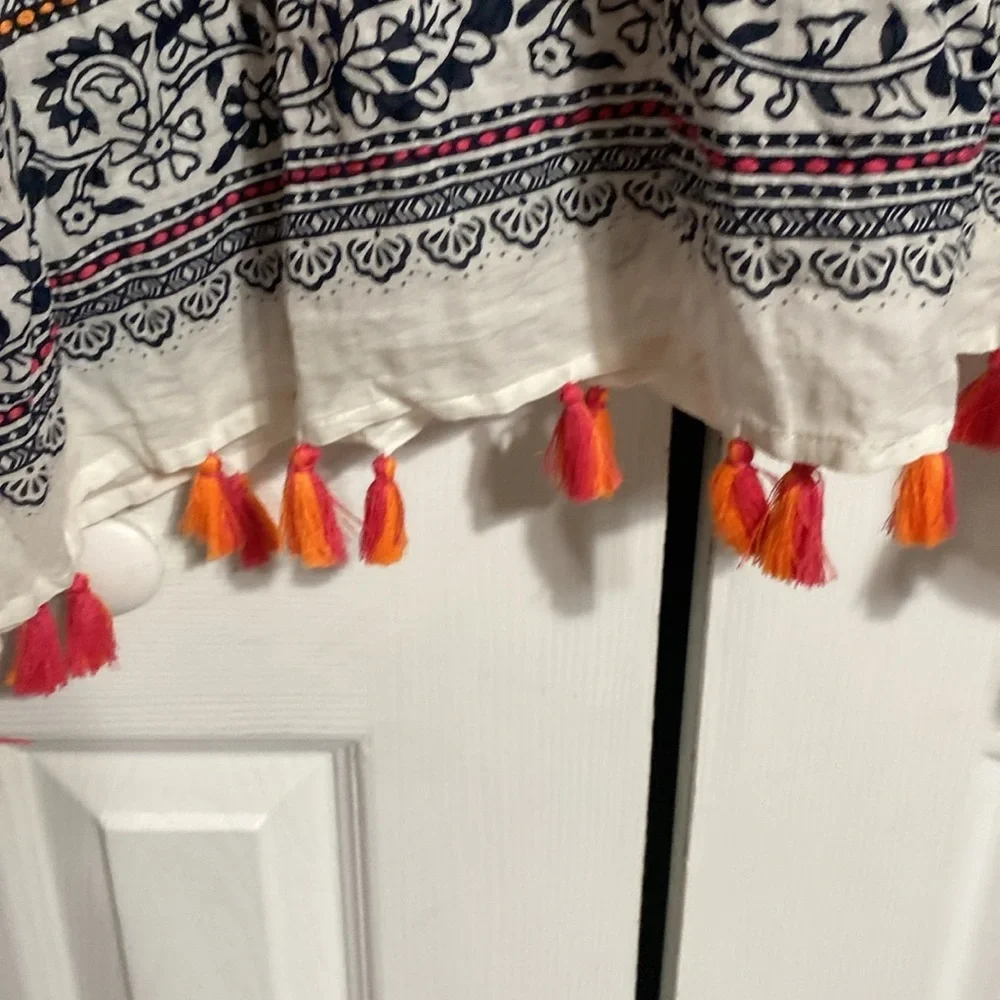 J. Jill floral swim cover up tassel trim size Small - large - Picture 9 of 11